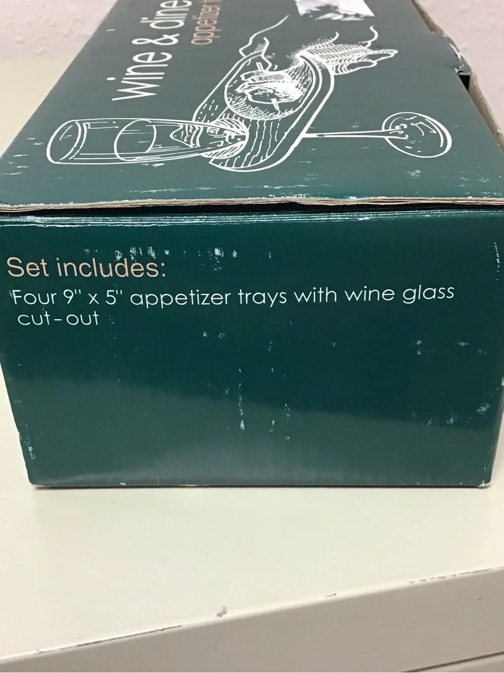 NEW J.K. Adams Co Wine and Dine Appetizer Trays (Set of 4)